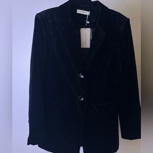 NWT Commense Black Velvet Women's Blazer
